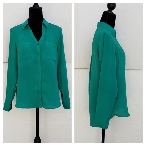 Express Tops - Women's EXPRESS The Portofino Slim Fit Shirt sz M